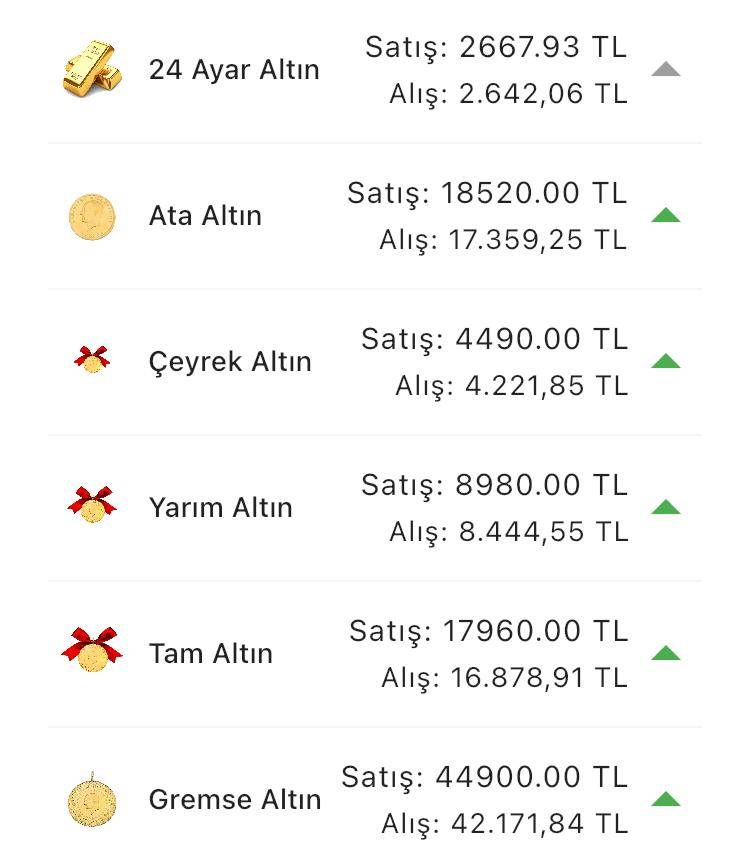 Konya’da altın fiyatları ve güncel döviz kurları I 18 Temmuz 2024 9